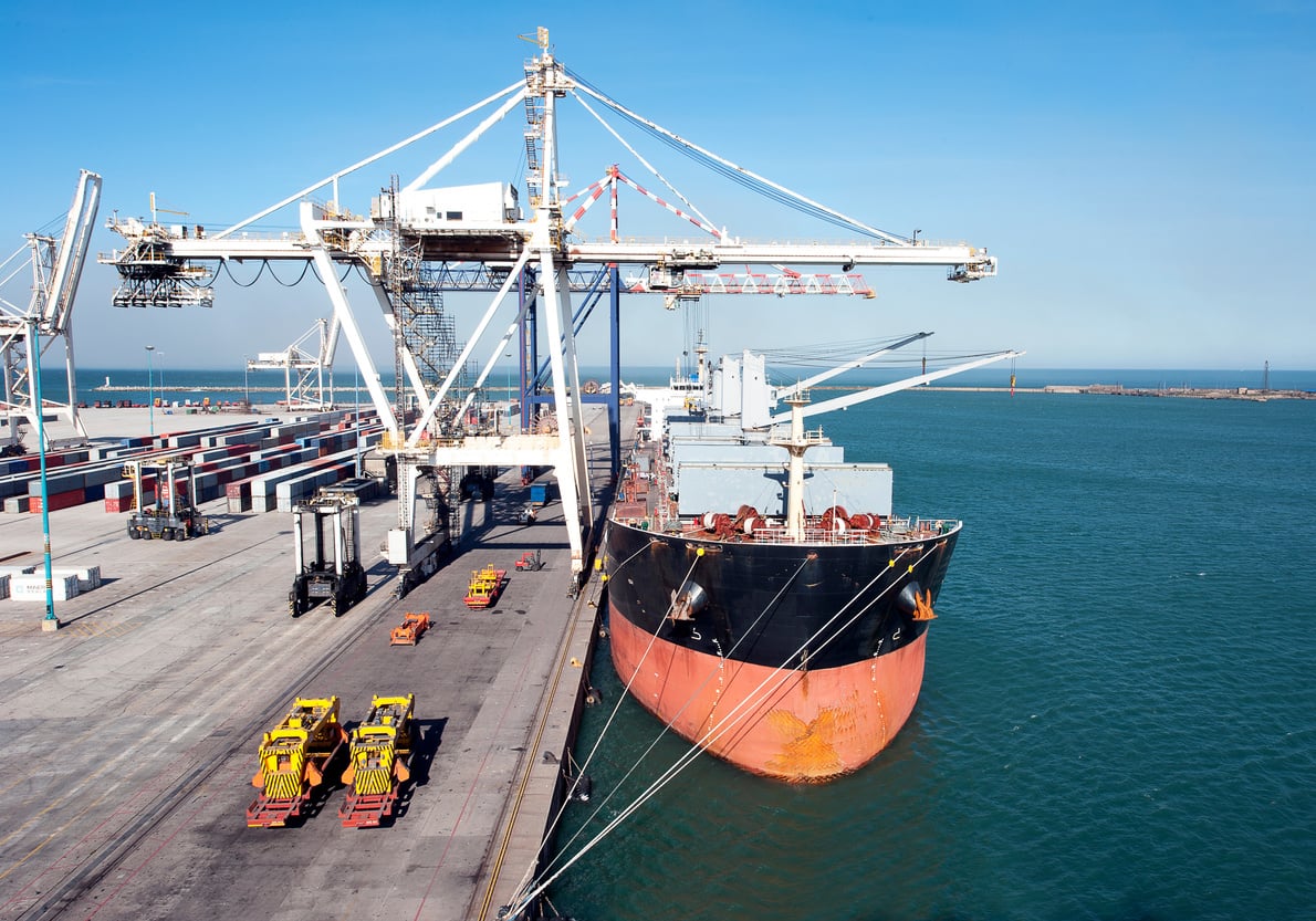 Unloading freight, Port Elizabeth, South Africa